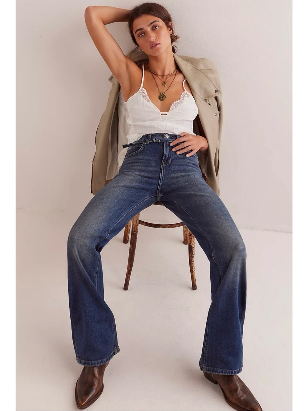 We The Free Sabine Slim A-Line Jeans Size 27 - Picture 3 of 16